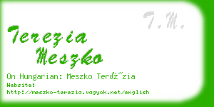 terezia meszko business card